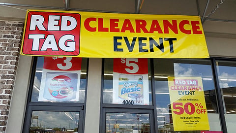 Family Dollar 'Red Tag Clearance Event' Signs