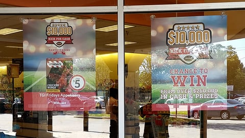 Winn-Dixie 'Kick for Cash' Window Posters