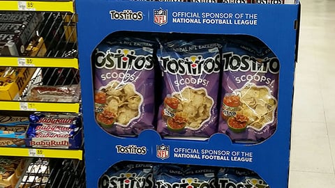 Tostitos Dollar General 'Shop. Save. Score' Floorstand