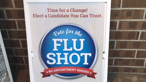 Jewel-Osco 'Vote for the Flu Shot' A-Board