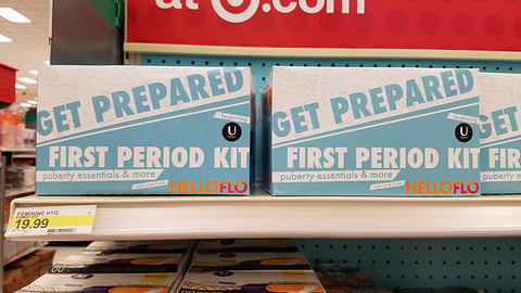 HelloFlo Target 'First Period Kit' Merchandising