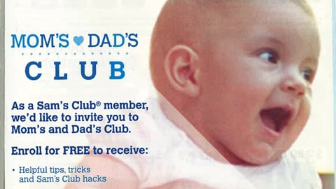 Sam's Club 'Mom's and Dad's Club' Mailer Ad