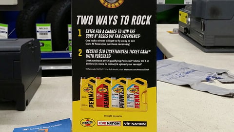 Pennzoil Walmart 'Rock' Counter Card