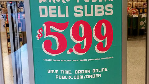 Publix 'The Hype Is Real' Stanchion Sign