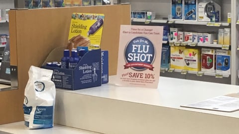 Jewel-Osco 'Vote for the Flu Shot' Counter Sign