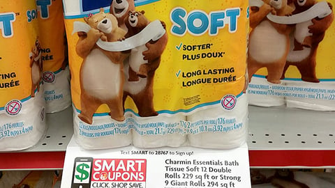 Family Dollar Charmin 'Smart Coupons' Shelf Sign