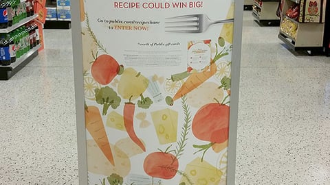 Publix 'Share Your Creation' Standee