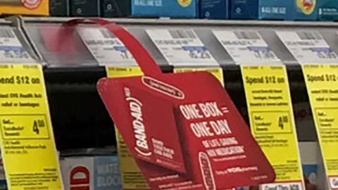 Band-Aid CVS '1 Box=1 Day' Wobbler