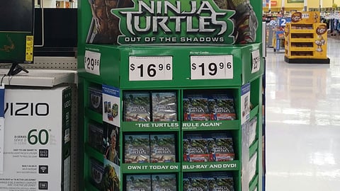 'TMNT: Out of the Shadows' Walmart Floorstand