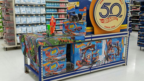 Hot Wheels '50' Walmart Table Display