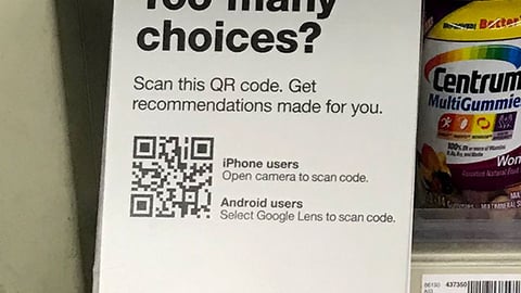 CVS 'Too Many Choices?' Shelf Sign