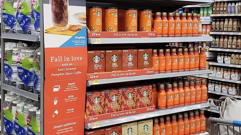 Walmart Starbucks 'Fall in Love' Endcap