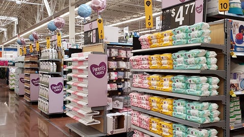 Walmart Parent's Choice Endcaps