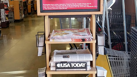 QFC 'Explore Italian Wines' Rack Sign