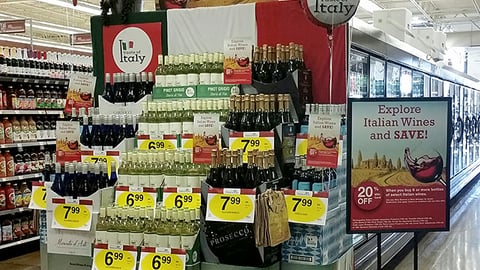 QFC 'Explore Italian Wines' Endcap