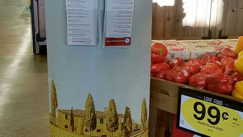 QFC 'Authentic Italian Products' Standee
