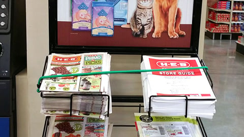 Blue Buffalo 'Feed Them Like Family' H-E-B Rack Sign