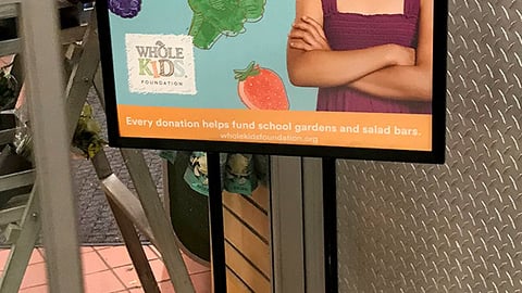 Whole Foods 'Support Local Schools' Stanchion Sign