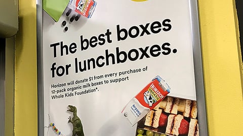 Whole Foods Horizon 'The Best Boxes' Framed Sign