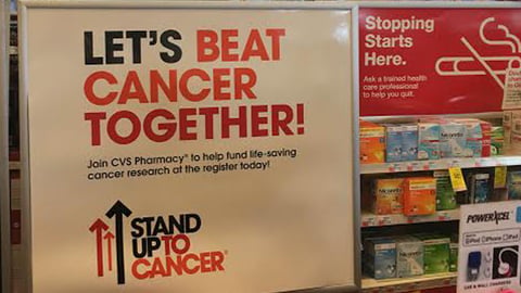 CVS 'Let's Beat Cancer Together' Counter Sign