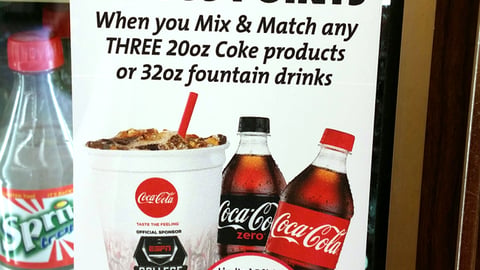 Speedway Coca-Cola 'ESPN College Football' Cooler Cling