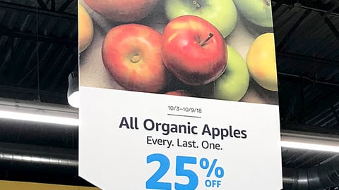Whole Foods 'Every. Last. One' Ceiling Sign