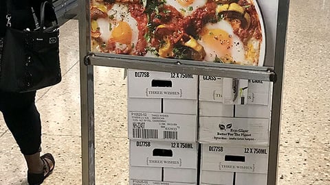 Whole Foods 'Breakfast Blanket' Stanchion Sign