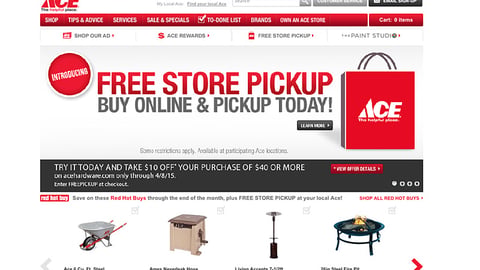 Ace 'Free Store Pickup' Carousel Ad