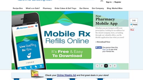 Albertsons Pharmacy Mobile App Carousel Ad