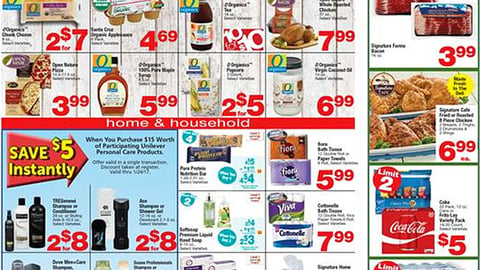 Albertsons Unilever 'Save $5' Feature