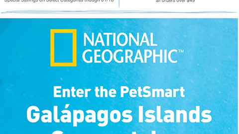 PetSmart National Geographic 'Galapagos Islands' Email