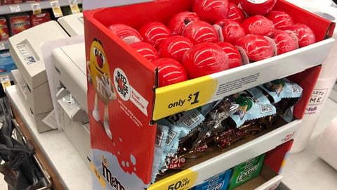 Walgreens M&Ms "Red Nose Day" Countertop Display