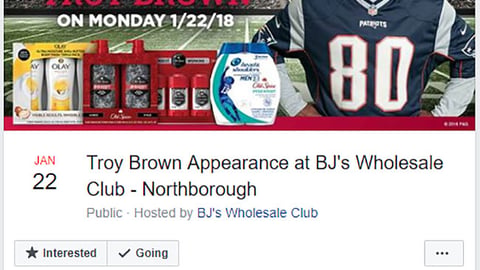 BJ's P&G 'Meet Troy Brown' Facebook Page