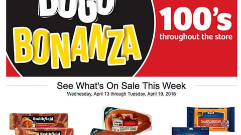 Bi-Lo 'BOGO Bonanza' Email Ad