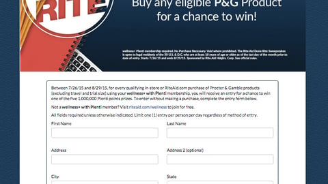 Rite Aid 'Done Rite' Sweeps Page