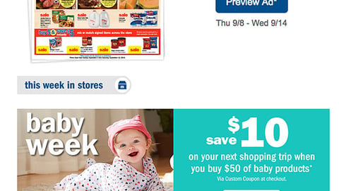 Meijer 'Baby Week' Email Ad