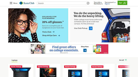 Sam's Club P&G 'College Essentials' Display Ad