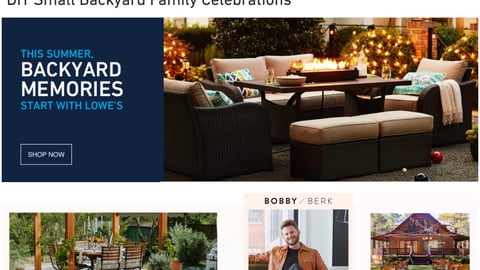 Lowe's 'DIY Small Backyard Family Celebrations' Web Page