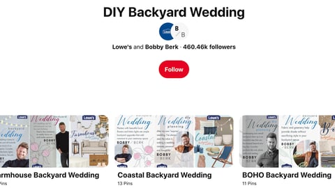 Lowe's Bobby Berk 'DIY Backyard Wedding' Pinterest Boards