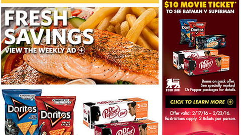 Food Lion 'Batman v Superman' Email Ad