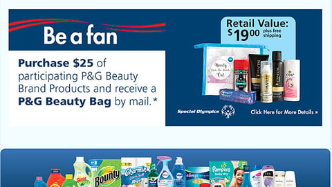 P&G Publix 'Be a Fan' Web Page