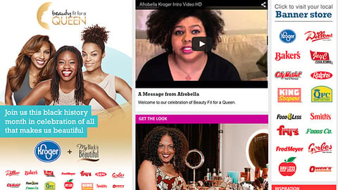 P&G Kroger 'Beauty Fit For A Queen' Landing Page
