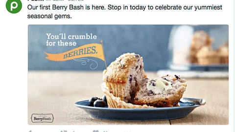 Publix 'Berry Bash' Twitter Update