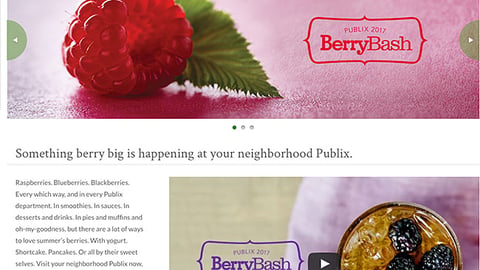 Publix 'Something Berry Big' Web Page