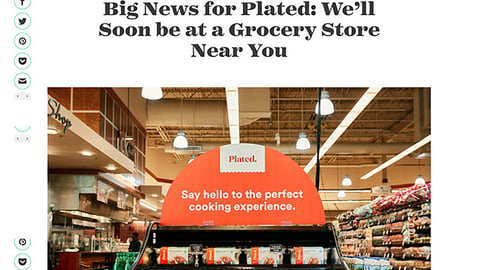 Plated 'Big News for Plated' Blog Post