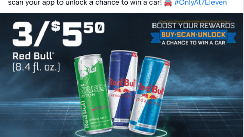 7-Eleven Red Bull 'Boost Your Rewards' Facebook Update