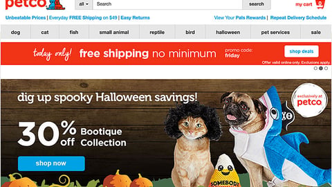 Petco 'Spooky Halloween Savings' Carousel Ad