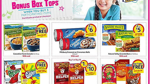 Winn-Dixie General Mills 'Bonus Box Tops' Feature