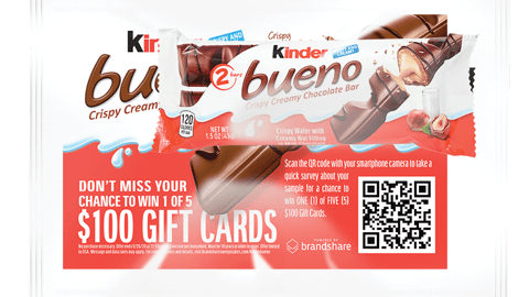 Kinder Brandshare Sampling Card