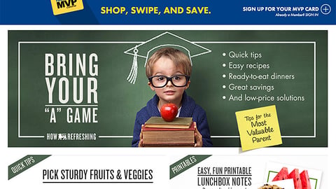 Food Lion 'Bring Your 'A' Game' Web Page
